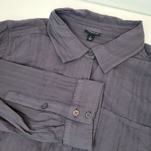 Torrid, Gray Long Sleeve Button‎ Up Blouse, Size 1